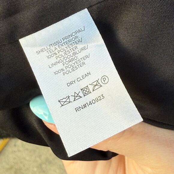 LOFT Curly Funnel Neck Black Peacoat Jacket Size Medium NWT - Picture 9 of 10